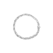 Bids.com 14K White Gold 2.00 Cttw Diamond Cluster and Spiral Link Bracelet (I-J Color, I1-I2 Clarity) - 7" Bracelets