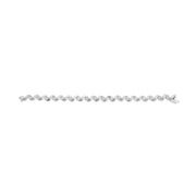Bids.com 14K White Gold 2.00 Cttw Diamond Cluster and Spiral Link Bracelet (I-J Color, I1-I2 Clarity) - 7" Bracelets