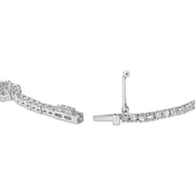Bids.com 14K White Gold 1 1/2 Cttw Diamond Heart Station Strand Bracelet (H-I Color, I1-I2 Clarity) - 7.5 Inches Bracelets