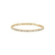 Bids.com 10K Yellow Gold 1.0 Cttw Round Diamond Pave Link Bracelet Bracelets