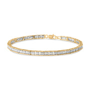 Bids.com 10K Yellow Gold 1.0 Cttw Round Diamond Pave Link Bracelet Bracelets