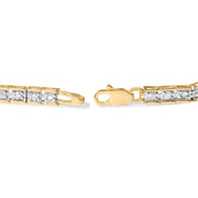Bids.com 10K Yellow Gold 1.0 Cttw Round Diamond Pave Link Bracelet Bracelets