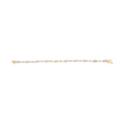Bids.com 10K White and Yellow Gold 1.00 Cttw Diamond Oval Shaped Cluster Link  Bracelet (I-J Color, SI2-I1 Clarity) - 7" Inches Bracelets
