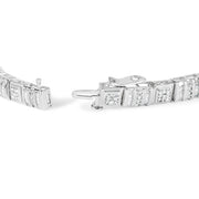 Bids.com 10K White Gold Round and Baguette Cut Diamond Bracelet (2.00 cttw, H-I Color, I2-I3 Clarity) Bracelets