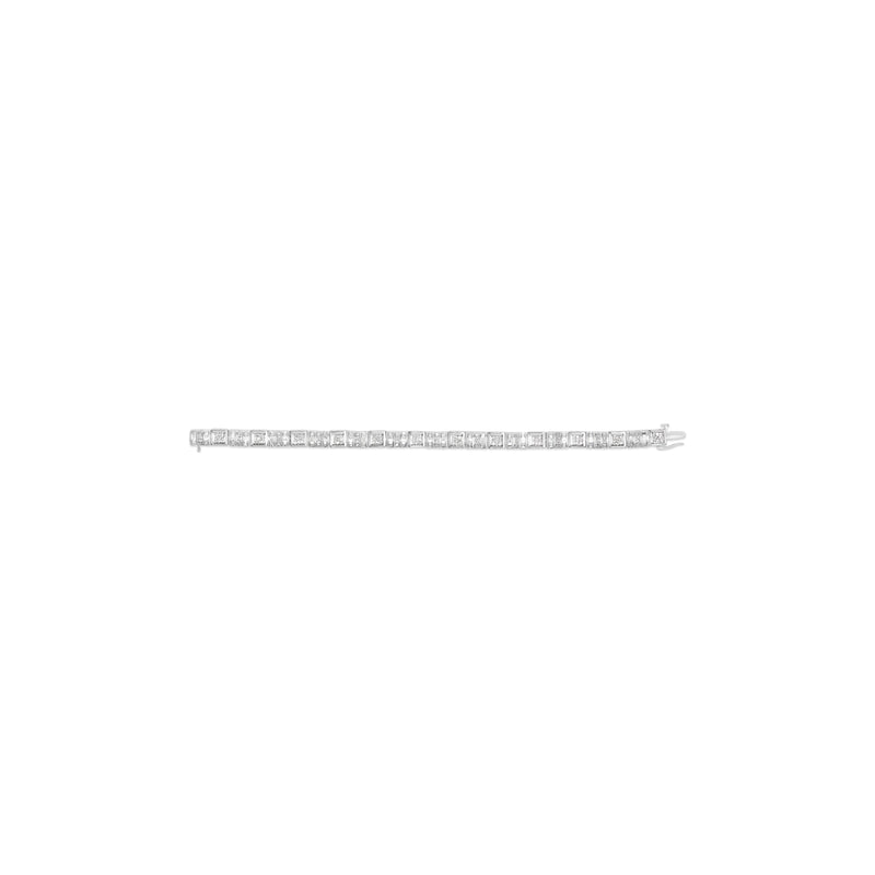 Bids.com 10K White Gold Round and Baguette Cut Diamond Bracelet (2.00 cttw, H-I Color, I2-I3 Clarity) Bracelets