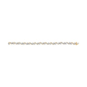 Bids.com 10k Yellow Gold 3.00 Cttw Round-Cut and Baguette-Cut Floral Link 7.25" Bracelet (I-J Color, I1-I2 Clarity) Bracelets