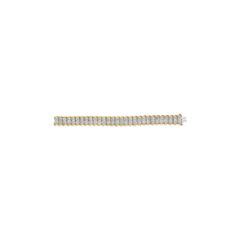 Bids.com 10K Yellow Gold 4.00 Cttw Pave Diamond Classic Link 7" Bracelet (I-J Color, I2-I3 Clarity) Bracelets