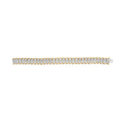 Bids.com 10k Yellow Gold 5.00 Cttw Diamond Oval Banded Link Bracelet (I-J Color, I1-I2 Clarity) - 7" Inches Bracelets