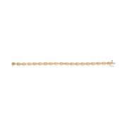 Bids.com 10k Yellow Gold 1/3 Cttw Diamond 3 Stone Teardrop Design Link Bracelet (I-J Color, I1-I2 Clarity) - 7.25" Inches Bracelets