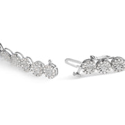Bids.com 14K White Gold 2.00 Cttw Diamond Halo Link Tennis Bracelet (H-I Color, I1-I2 Clarity) - 7" Inches Bracelets