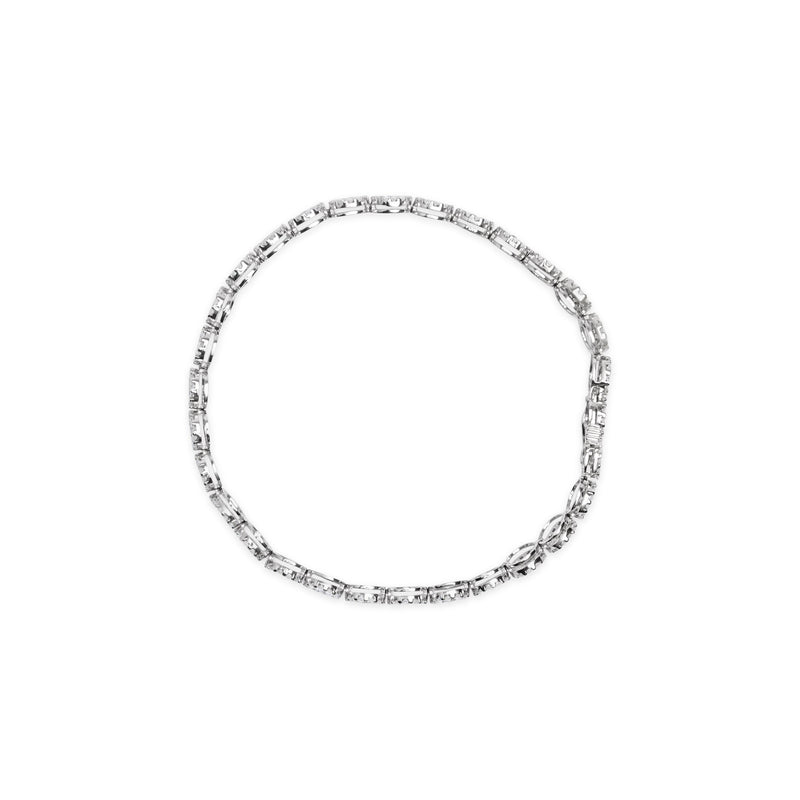 Bids.com 14K White Gold 2.00 Cttw Diamond Halo Link Tennis Bracelet (H-I Color, I1-I2 Clarity) - 7" Inches Bracelets