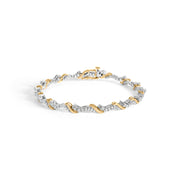 Bids.com 10K Yellow and White Gold 2.00 Cttw Diamond "S" Link 7" Bracelet (H-I Color, I2-I3 Clarity) Bracelets