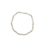Bids.com 10K Two-Tone 2.00 Cttw Diamond "X" and Wave Link Bracelet (H-I Color, I1-I2 Clarity) - 7" Inches Bracelets