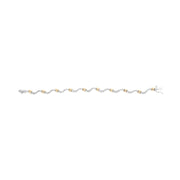 Bids.com 10K Two-Tone 2.00 Cttw Diamond "X" and Wave Link Bracelet (H-I Color, I1-I2 Clarity) - 7" Inches Bracelets