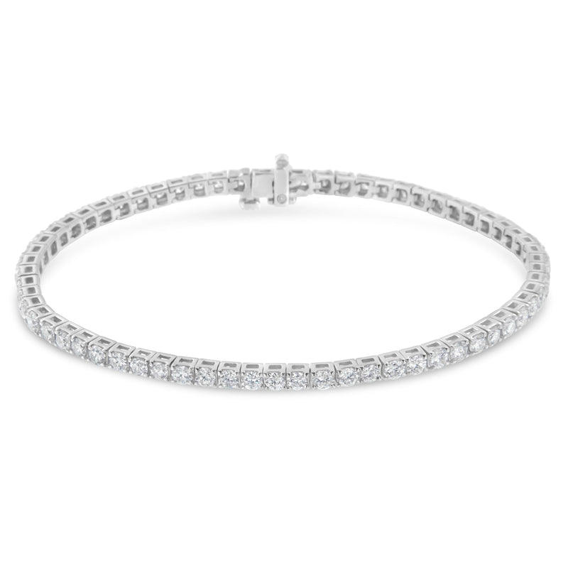 Bids.com IGI Certified 5.0 Cttw Cut Diamond 14K White Gold Classic 7â€ Tennis Bracelet (H-I Color, I1-I2 Clarity) Bracelets