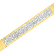 Bids.com 14K Yellow Gold 3 5/8 cttw Invisible Set Princess-Cut Diamond ID Tennis Bracelet (I-J Color, SI1-SI2 Clarity) - Size 7" Bracelets