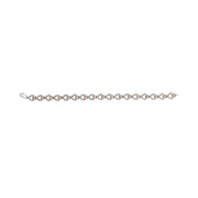 Bids.com 10K Rose Gold Plated Sterling Silver 1/4 Cttw Diamond Heart Link Bracelet Bracelets