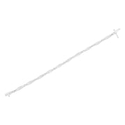 Bids.com 14K White Gold 1-1/2 Cttw Round Brilliant-Cut & Baguette Cut Diamond Bezel and Tapered Link 7" Tennis Bracelet (H-I Color, I1-I2 Clarity) Bracelets