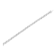 Bids.com 14K White Gold 5 1/4 cttw Diamond S-Link Floral Cluster Tennis Bracelet (I-J Clarity, SI2-I1 Color) - Size 7" Bracelets