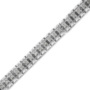 Bids.com .925 Sterling Silver 1.0 Cttw Rose Cut Diamond Double-Link 7" Tennis Bracelet (I-J Color, I3 Clarity) Bracelets