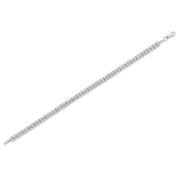 Bids.com .925 Sterling Silver 1.0 Cttw Rose Cut Diamond Double-Link 7" Tennis Bracelet (I-J Color, I3 Clarity) Bracelets