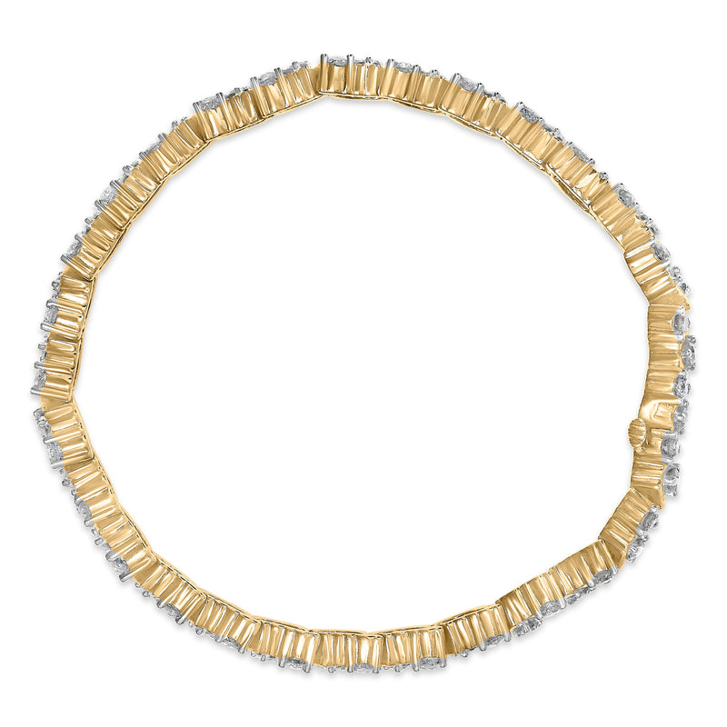 Bids.com 14K Yellow Gold Round-Cut Diamond Bracelet (4.00 cttw, H-I Color, I1-I2 Clarity) Bracelets