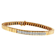 Bids.com 14K Yellow Gold Princess Cut Diamond Banded Bracelet (1.00 cttw, G-H Color, VS1-VS2 Clarity) Bracelets
