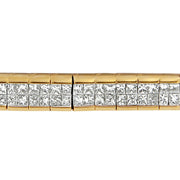 Bids.com 14K Yellow Gold Princess Cut Diamond Banded Bracelet (1.00 cttw, G-H Color, VS1-VS2 Clarity) Bracelets