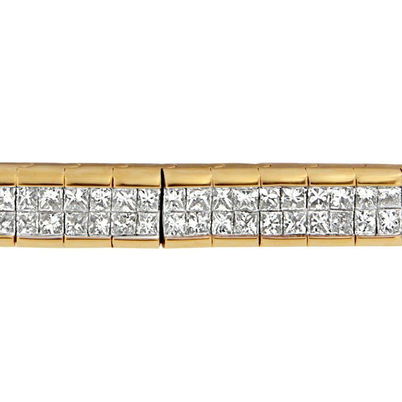 Bids.com 14K Yellow Gold Princess Cut Diamond Banded Bracelet (1.00 cttw, G-H Color, VS1-VS2 Clarity) Bracelets