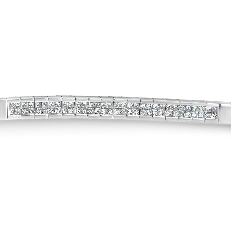 Bids.com 14K White Gold Princess Cut Diamond Bracelet (1.00 cttw, H-I Color, SI1-SI2 Clarity) Bracelets