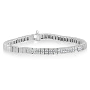 Bids.com 14K White Gold Princess Cut Diamond Bracelet (1.00 cttw, H-I Color, SI1-SI2 Clarity) Bracelets