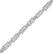 Bids.com 14K White Gold 10 5/8 Cttw Diamond Panel Link Bracelet  - 7" Inches Bracelets