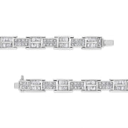 Bids.com 14K White Gold 10 5/8 Cttw Diamond Panel Link Bracelet  - 7" Inches Bracelets