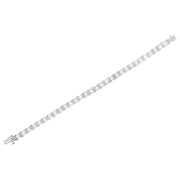 Bids.com .925 Sterling Silver 1/4 cttw Miracle Set Diamond Sleek and Open "V"Bracelet (I-J Color, I3 Clarity) -7.5" Bracelets