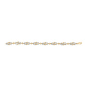 Bids.com 14K Yellow Gold Plated .925 Sterling Silver 1.0 Cttw Diamond Infinity Loop and Swirl Link Bracelet Bracelets
