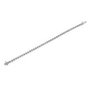 Bids.com .925 Sterling Silver 1.0 Cttw Miracle Set Diamond Heart-Link 7" Tennis Bracelet (I-J Color, I2-I3 Clarity) Bracelets
