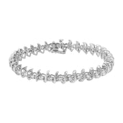 Bids.com .925 Sterling Silver 1 cttw Prong-Set Diamond Link Bracelet (I-J, I1-I2) - 7.25" Bracelets