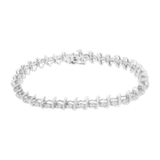 Bids.com .925 Sterling Silver 1 cttw Prong-Set Diamond Link Bracelet (I-J, I1-I2) - 7.25" Bracelets