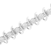 Bids.com .925 Sterling Silver 1 cttw Prong-Set Diamond Link Bracelet (I-J, I1-I2) - 7.25" Bracelets