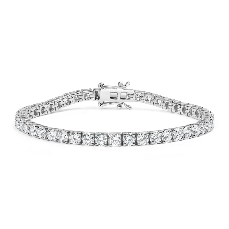 Bids.com 14K White Gold 5.00 Cttw Prong Set Lab Grown Round Diamond Classic Tennis Bracelet (F-G Color, VS2-SI1 Clarity) - 7.25" Bracelets