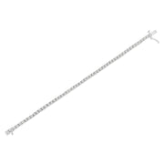 Bids.com .925 Sterling Silver 1.0 Cttw Miracle-Set Diamond Round Faceted Bezel Tennis Bracelet (I-J Color, I3 Clarity) - 7" Bracelets