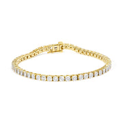 Bids.com .925 Sterling Silver 1.0 Cttw Miracle-Set Diamond Round Faceted Bezel Tennis Bracelet (I-J Color, I3 Clarity) - 7" Bracelets
