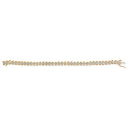 Bids.com 14K Yellow Gold Plated .925 Sterling Silver 1/2 Cttw Round Miracle-Set Diamond S-Curve Tennis Bracelet (I-J Color, I3 Clarity) - 7" Bracelets