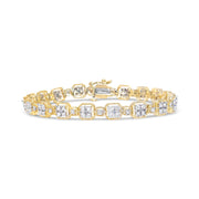 Bids.com 10K White Gold 2.0 Cttw Diamond Square Link Bracelet (J-K Color, I2-I3 Clarity) - Size 7.25" Bracelets