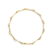 Bids.com 10K Yellow Gold Plated .925 Sterling Silver 1.0 Cttw Miracle Set Diamond Bezel Style Station Link Bracelet (H-I Color, I3 Clarity) - Size 7" Bracelets