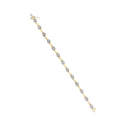 Bids.com 10K Yellow Gold Plated .925 Sterling Silver 1.0 Cttw Miracle Set Diamond Bezel Style Station Link Bracelet (H-I Color, I3 Clarity) - Size 7" Bracelets