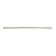 Bids.com 14K Yellow Gold Plated .925 Sterling Silver 1/10 Cttw Diamond Open Circle Beaded Wheel Link Tennis Bracelet (I-J Color, I3 Clarity) - 7.25" Bracelets