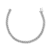 Bids.com .925 Sterling Silver 2.0 Cttw Diamond 7" Round Miracle Plate Link Bracelet (I-J Color, I2-I3 Clarity) Bracelets