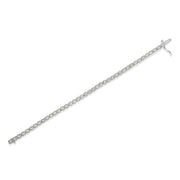 Bids.com .925 Sterling Silver 1.0 Cttw Diamond Miracle-Set Square Milgrain 7" Link Tennis Bracelet (I-J Color, I3 Clarity) Bracelets