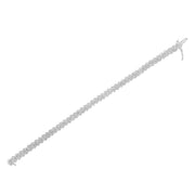 Bids.com .925 Sterling Silver 1.0 Cttw Chevron 2 Stone Arrow Link Tennis Bracelet (I-J Color, I3 Clarity) - 7â€ Bracelets